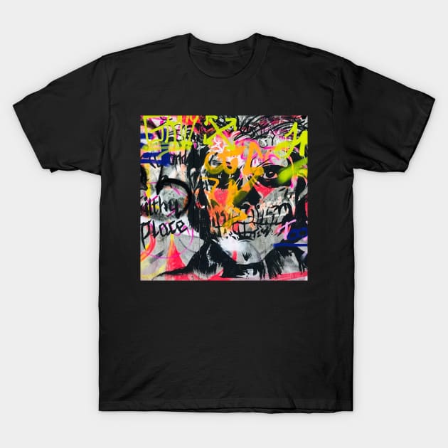 Graffiti Face by LowEndGraphics T-Shirt by LowEndGraphics